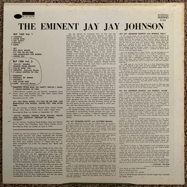 The Eminent Jay Jay Johnson Volume 2