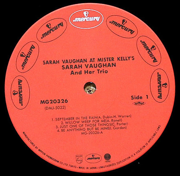 Sarah Vaughan At Mister Kelly's