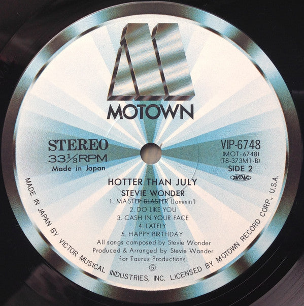 Hotter Than July = ホッター・ザン・ジュライ