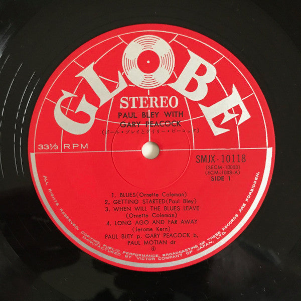 Paul Bley With Gary Peacock