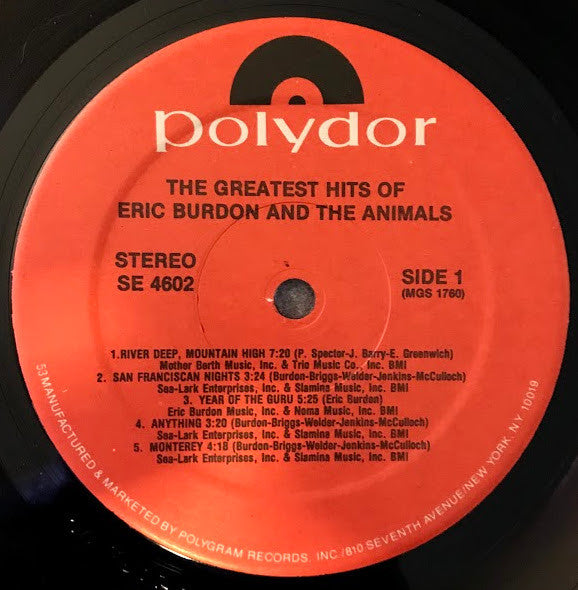 The Greatest Hits Of Eric Burdon And The Animals
