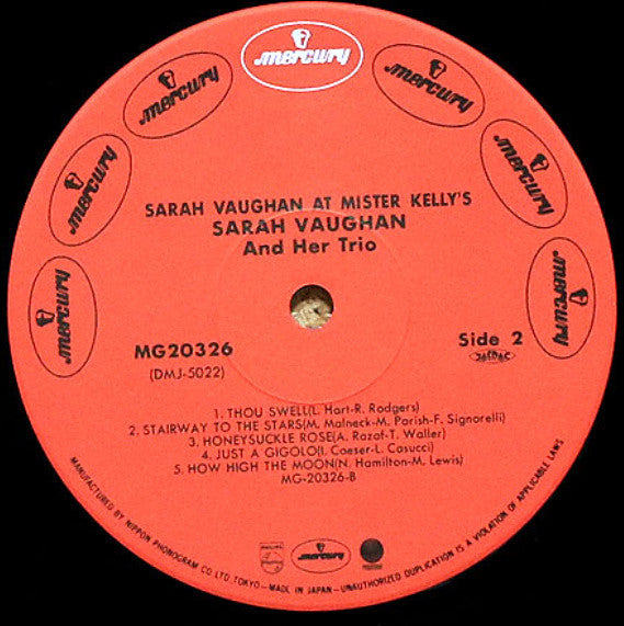 Sarah Vaughan At Mister Kelly's