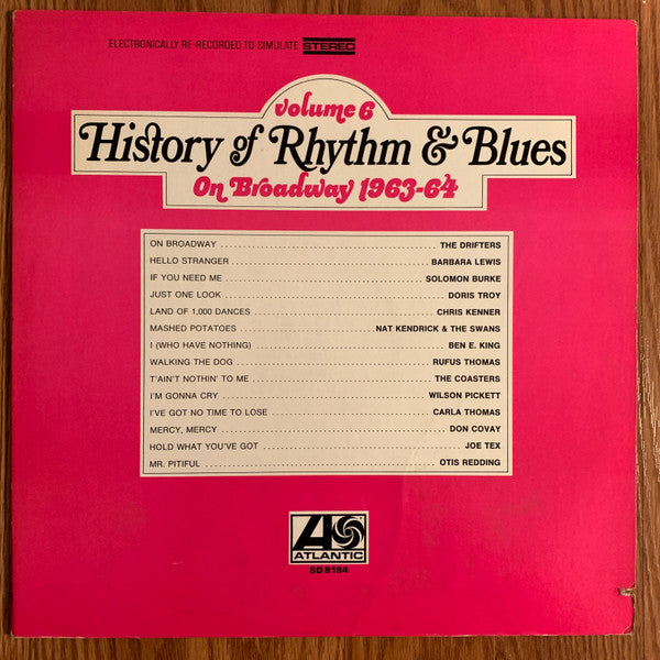 History Of Rhythm & Blues Volume 6 On Broadway 1963-64