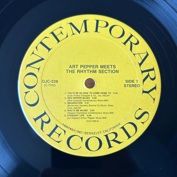 Art Pepper Meets The Rhythm Section
