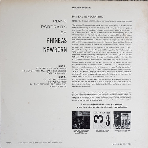 Piano Portraits By Phineas Newborn