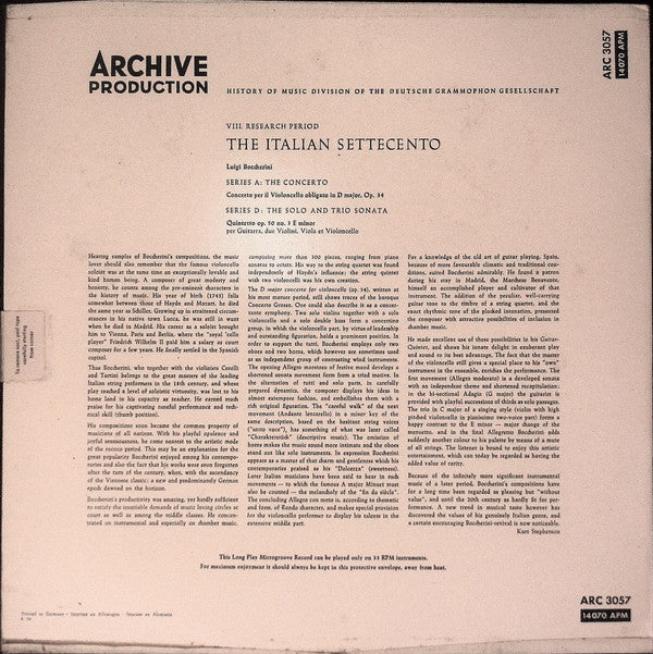 Concerto Per Il Violoncello Obligato Op. 34 D-dur / Quintetto Op. 50 Nr. 3 E-moll