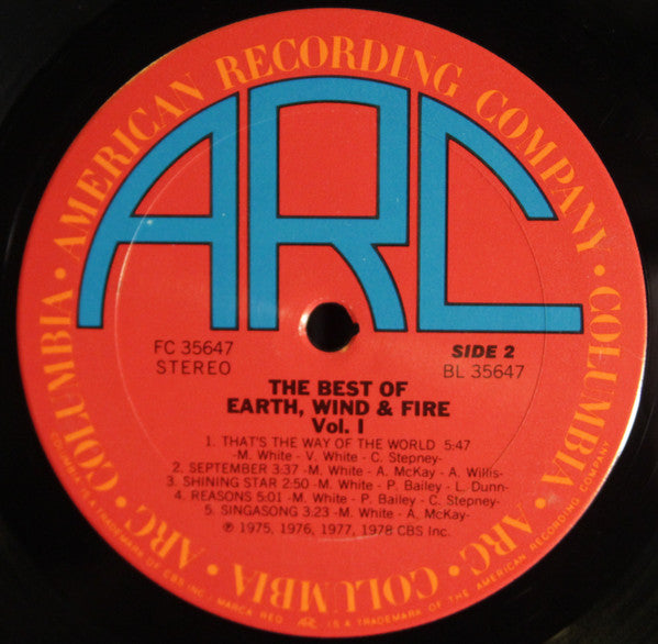 The Best Of Earth Wind & Fire Vol. I