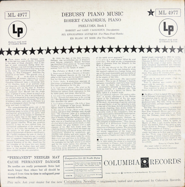 Piano Music (Preludes Book I / Six Epigraphes Antiques / En Blanc Et Noir)