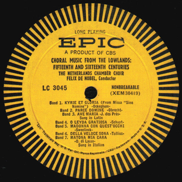 Missa Papae Marcelli / Choral Music From The Lowlands: 15th And 16th Centuries