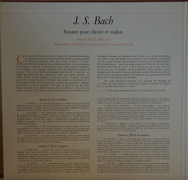 Sonates Pour Clavier Et Violon