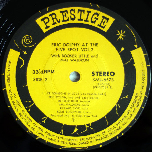 At The Five Spot Volume 2 = エリック・ドルフィー・アット・ザ・ファイブ・スポット・Vol・2