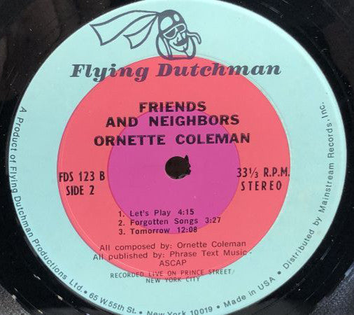 Friends And Neighbors - Ornette Live At Prince Street