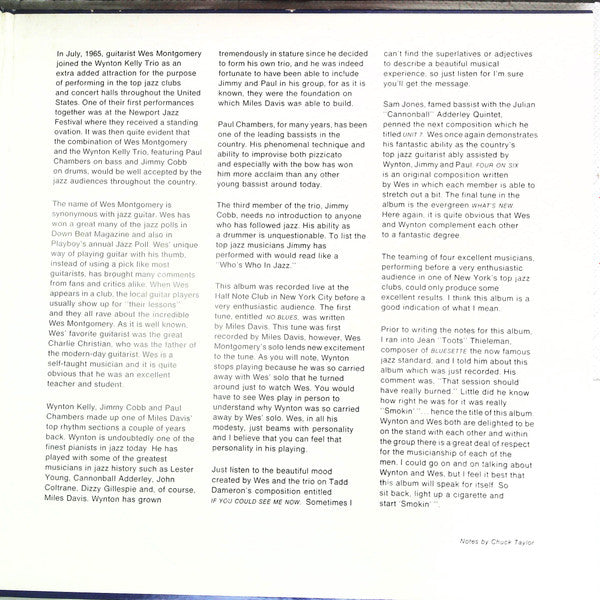 Smokin' At The Half Note = ハーフ・ノートのウェス・モンゴメリーとウィントン・ケリー