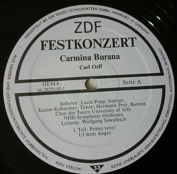 Festkonzert: Carmina Burana / Sinfonie Nr. 1