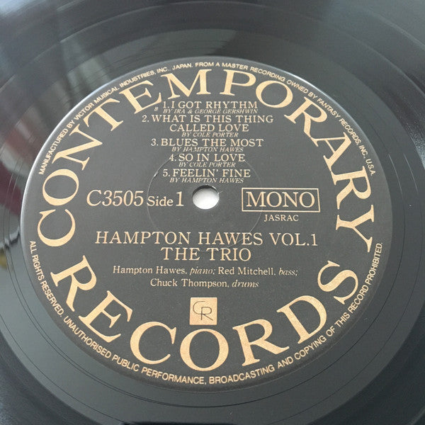 Hampton Hawes Trio, Vol. 1