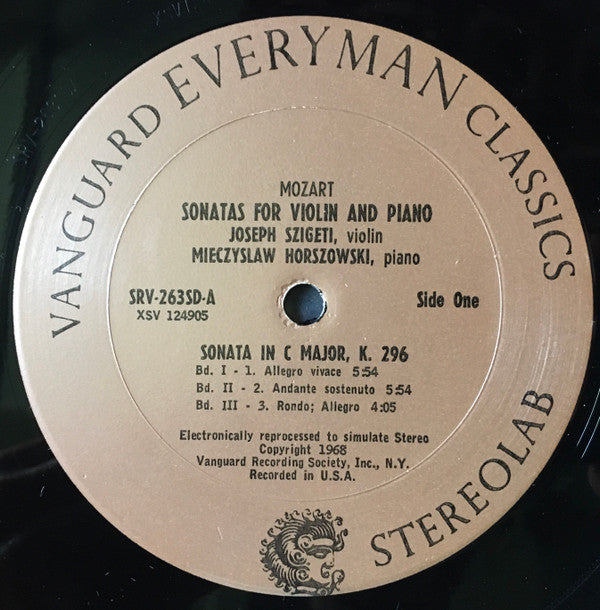 The Fifteen Sonatas For Violin And Piano Vol. I