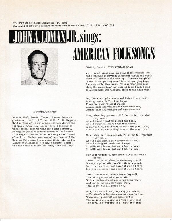 Sings American Folksongs