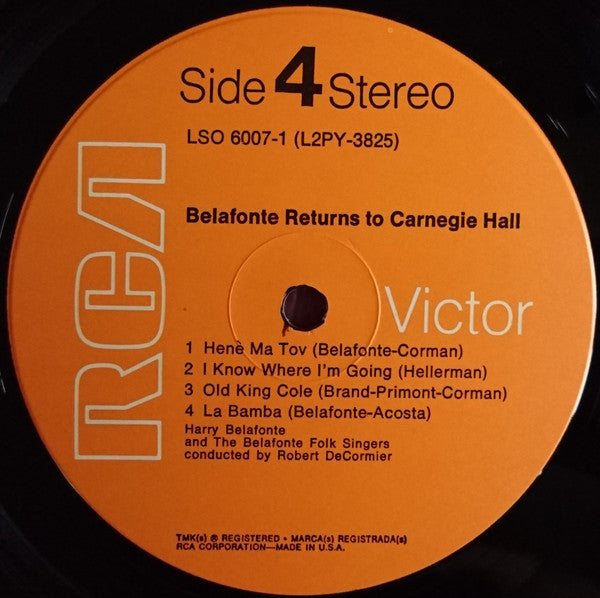 Belafonte Returns To Carnegie Hall