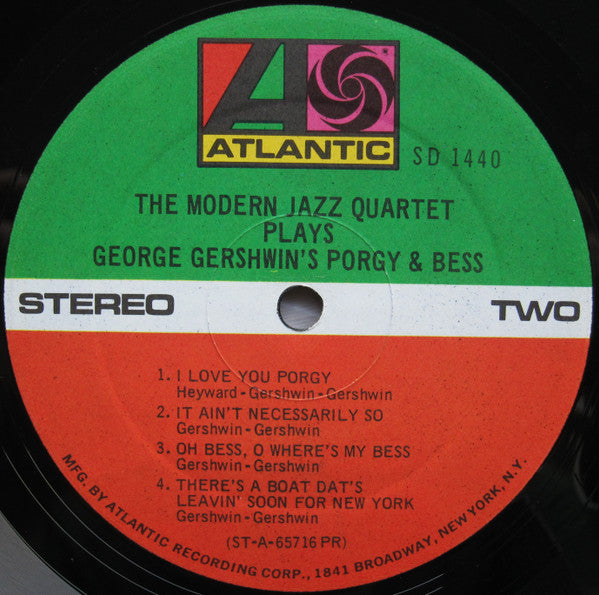 The Modern Jazz Quartet Plays George Gershwin's Porgy & Bess