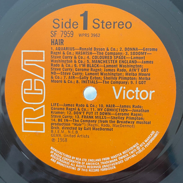 Hair - The American Tribal Love-Rock Musical - The Original Broadway Cast Recording