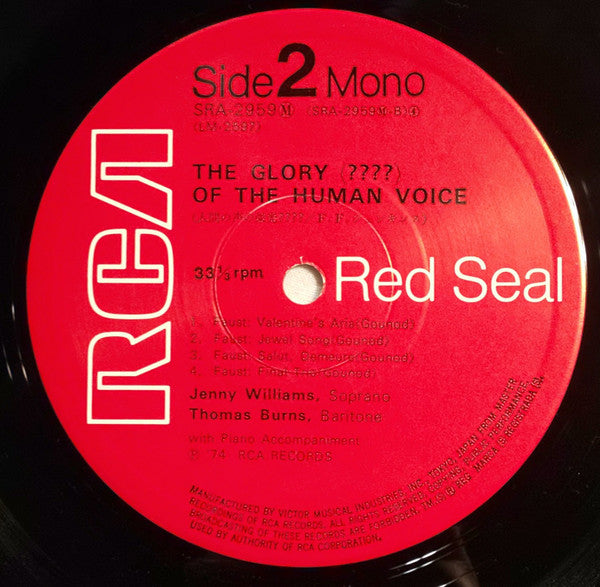 The Glory (????) Of The Human Voice = 人間の声の栄光????/F. F. ジェンキンス