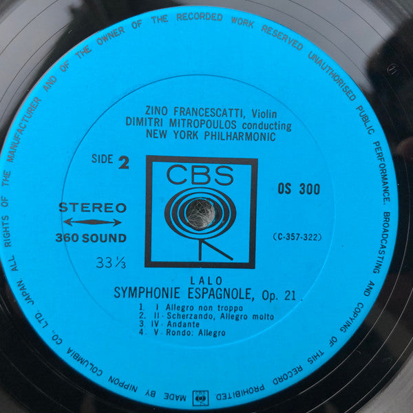 Concerto In E Minor For Violin And Orchestra / Symphonie Espagnole