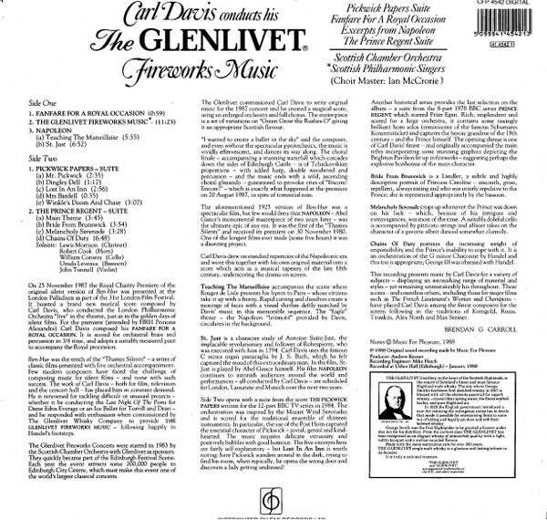 Carl Davis Conducts His The Glenlivet Fireworks & Other Music