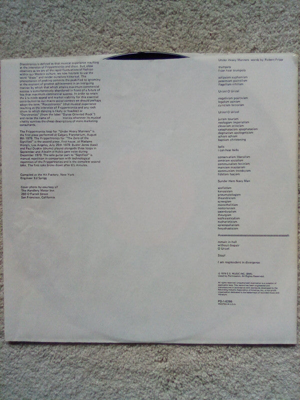 God Save The Queen / Under Heavy Manners