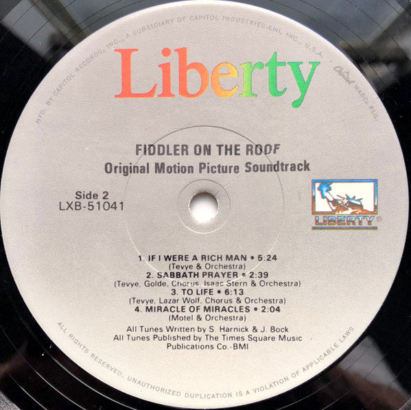 Fiddler On The Roof (Original Motion Picture Soundtrack Recording)