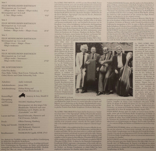 Die Vier Klavierquartette