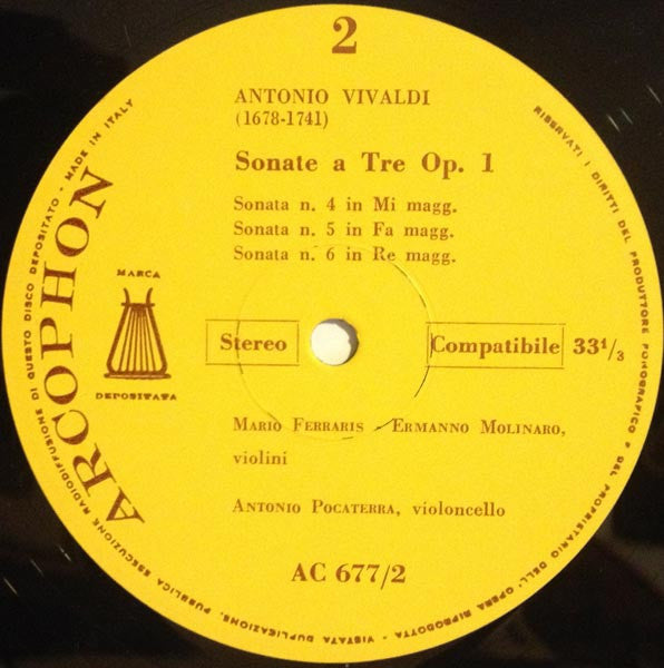 Suonate Da Camera A Tre - Opera Prima