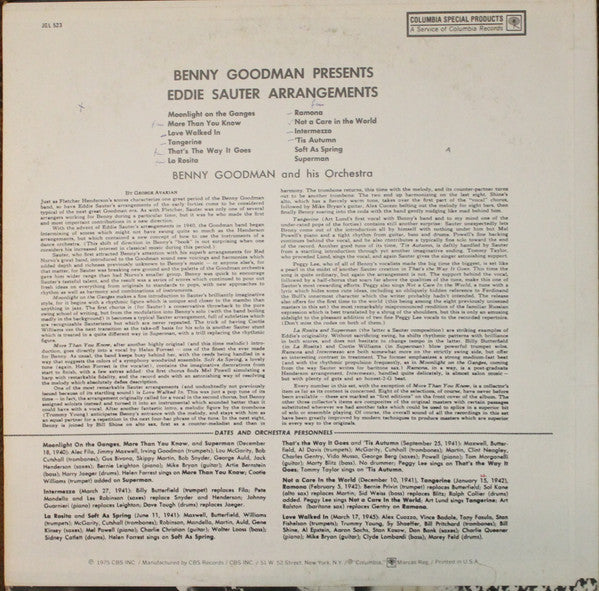 Benny Goodman Presents Eddie Sauter Arrangements