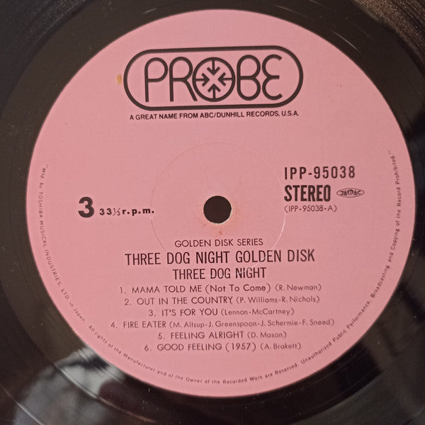 Three Dog Night Golden Disk