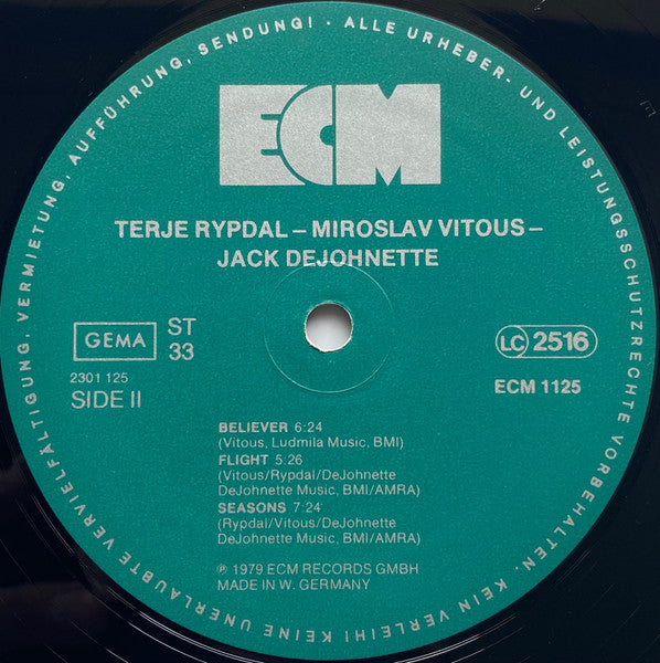 Terje Rypdal / Miroslav Vitous / Jack DeJohnette