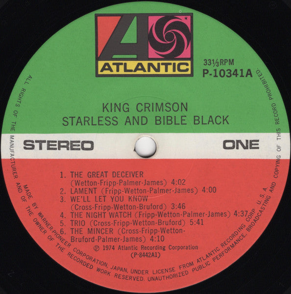 Starless And Bible Black = 暗黒の世界