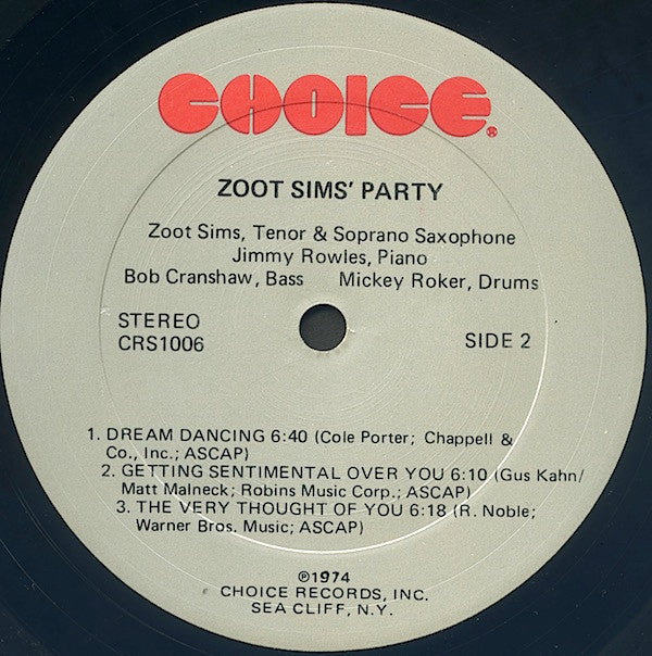 Zoot Sims' Party