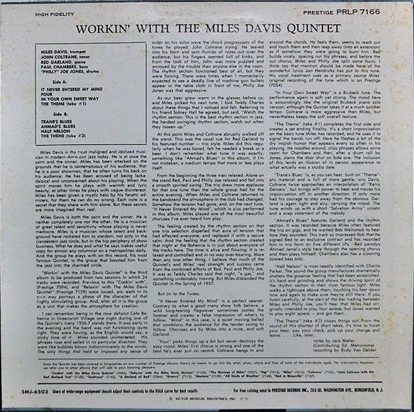 Workin' With The Miles Davis Quintet
