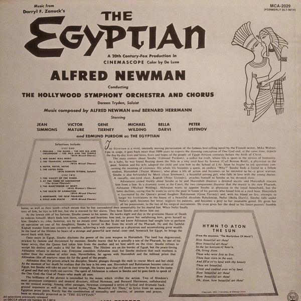 The Egyptian (A 20th Century Fox Production In Cinemascope)