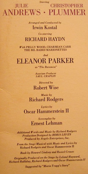 The Sound Of Music (An Original Soundtrack Recording)