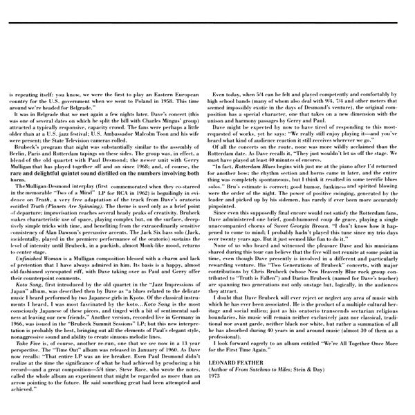 We're All Together Again For The First Time