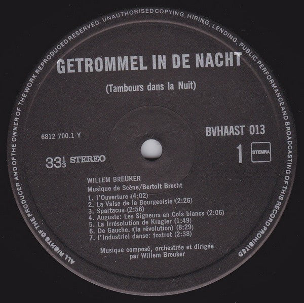 Release: Unknown Release-Vinyl-Netherlands-1978-BVHAAST 013-1998715