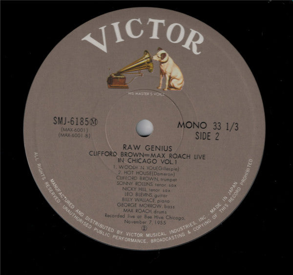Raw Genius - Live At Bee Hive Chicago 1955 Vol 1