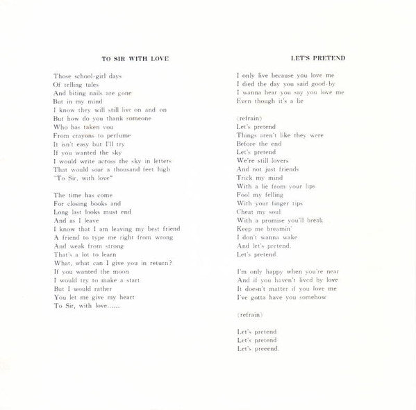 いつも心に太陽を "To Sir With Love"! / レッツ・プリテンド Let's Pretend