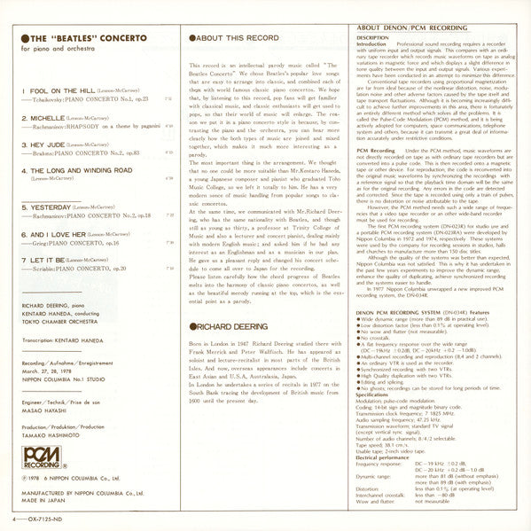 The "Beatles" Concerto For Piano And Orchestra