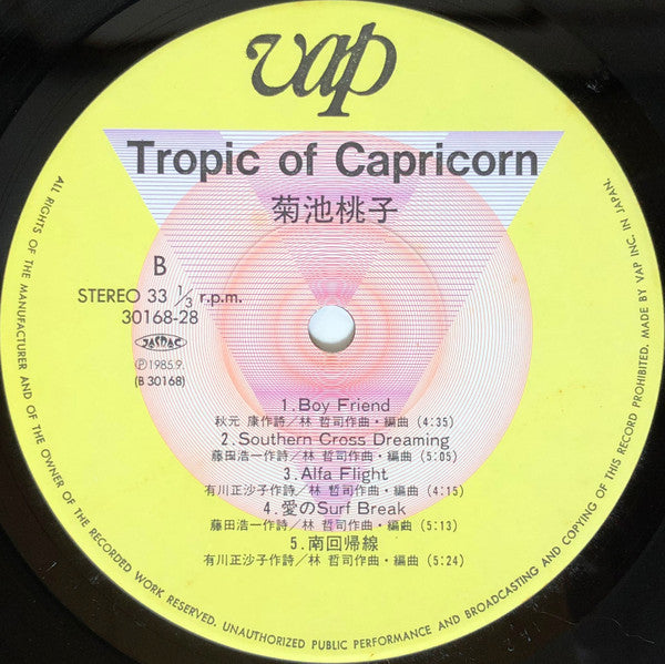 Tropic Of Capricorn =トロピック・オブ・カプリコーン 南回帰線