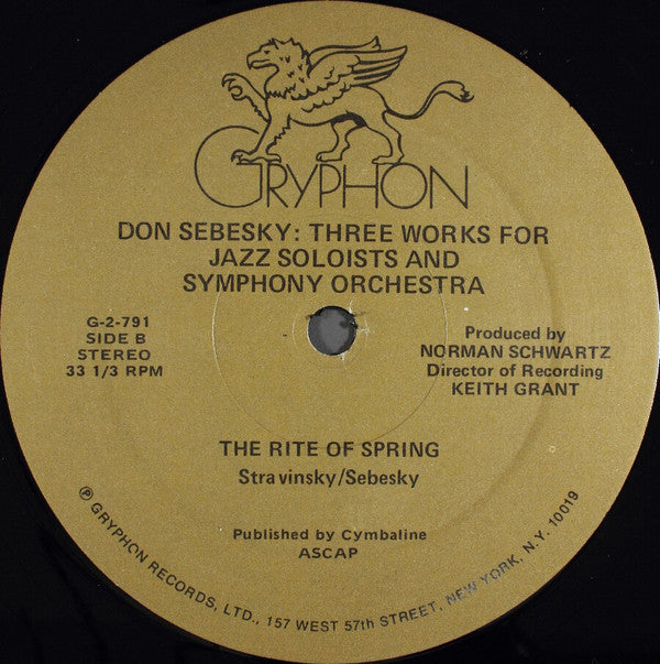 Three Works For Jazz Soloists & Symphony Orchestra