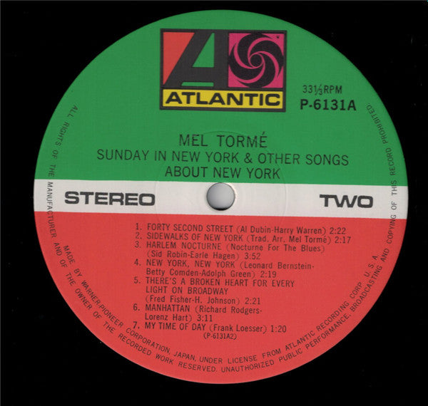 Sings Sunday In New York And Other Songs About New York