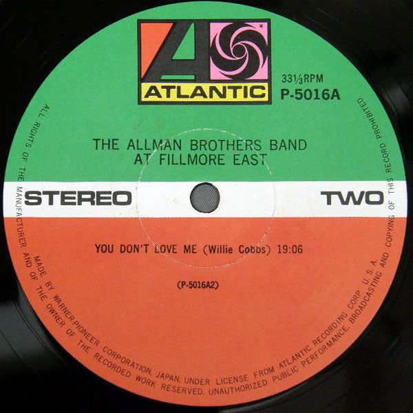 The Allman Brothers Band At Fillmore East