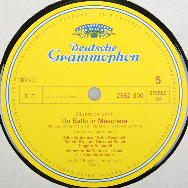 Un Ballo In Maschera = Ein Maskenball = Un Bal Masqué