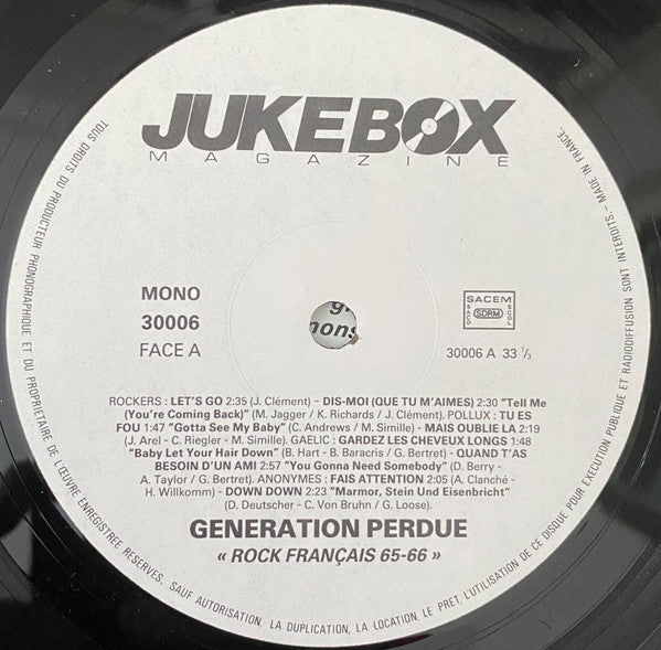 Generation Perdue (Rock Français 65-66)